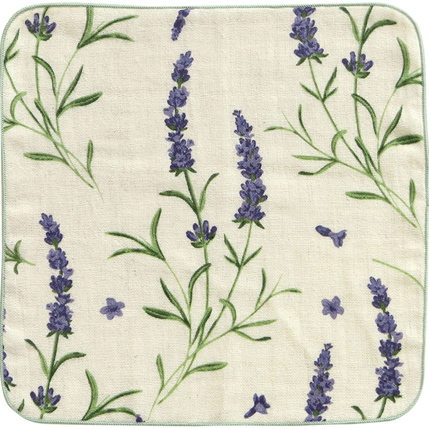 リネン・ラベンダー ハンカチ - 画像1