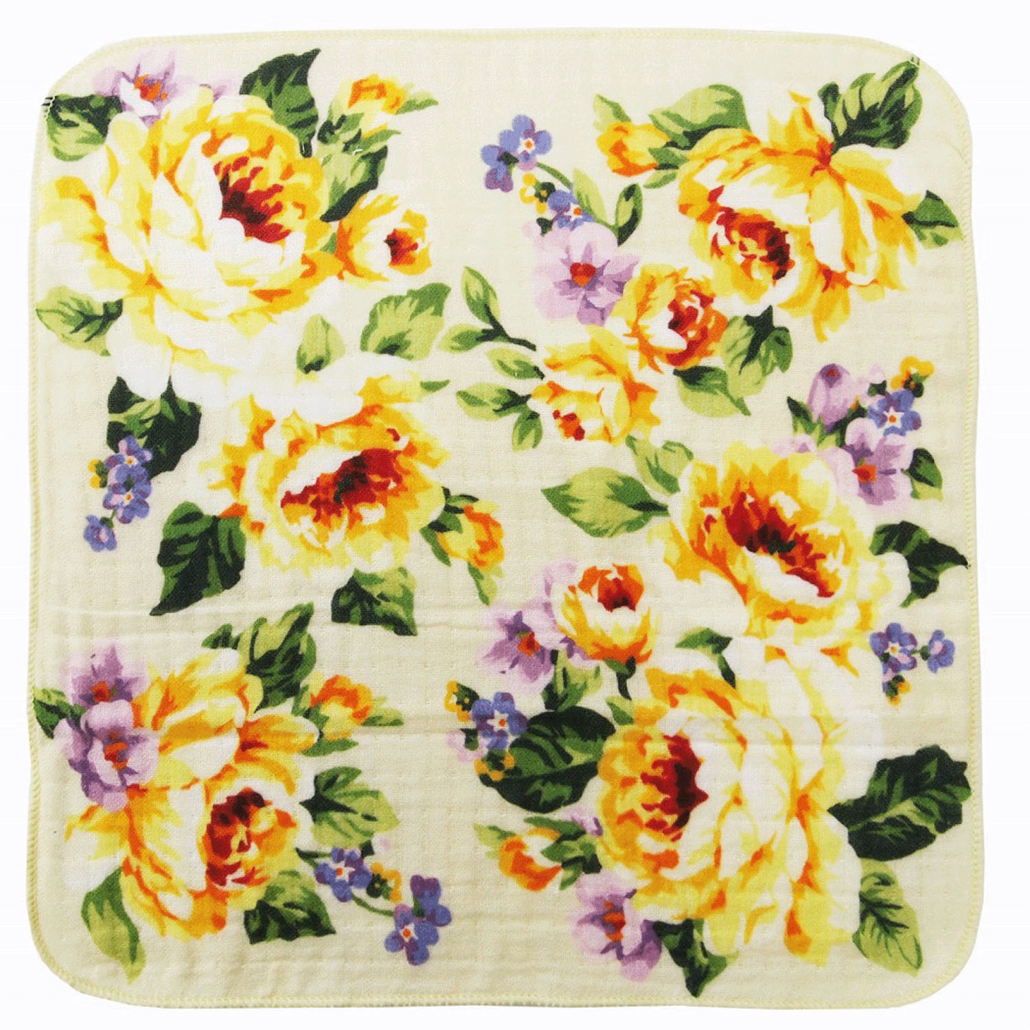 レイクアルスター 4重ガーゼプリントハンカチ サンハート - 画像1