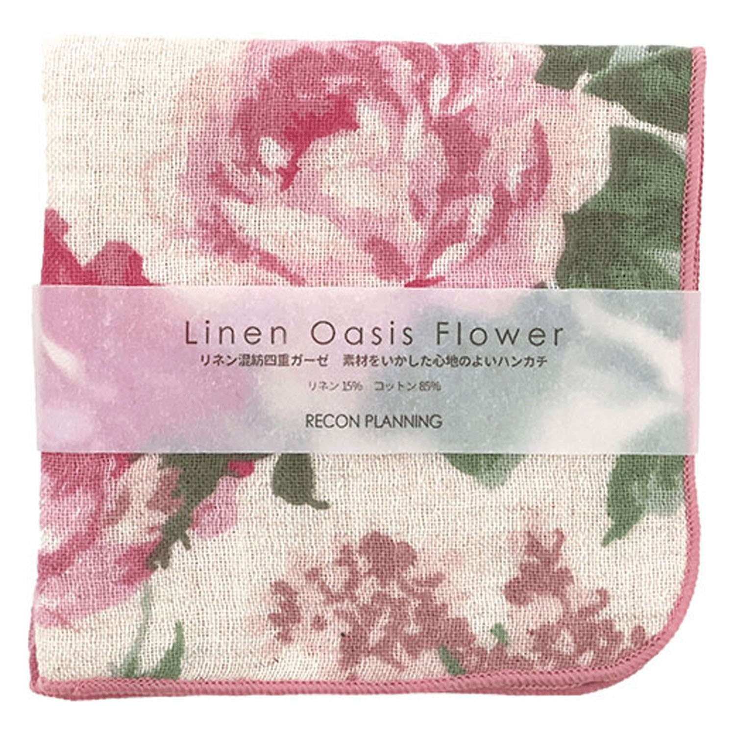 リネングローリア 四重ガーゼハンカチ - 画像1