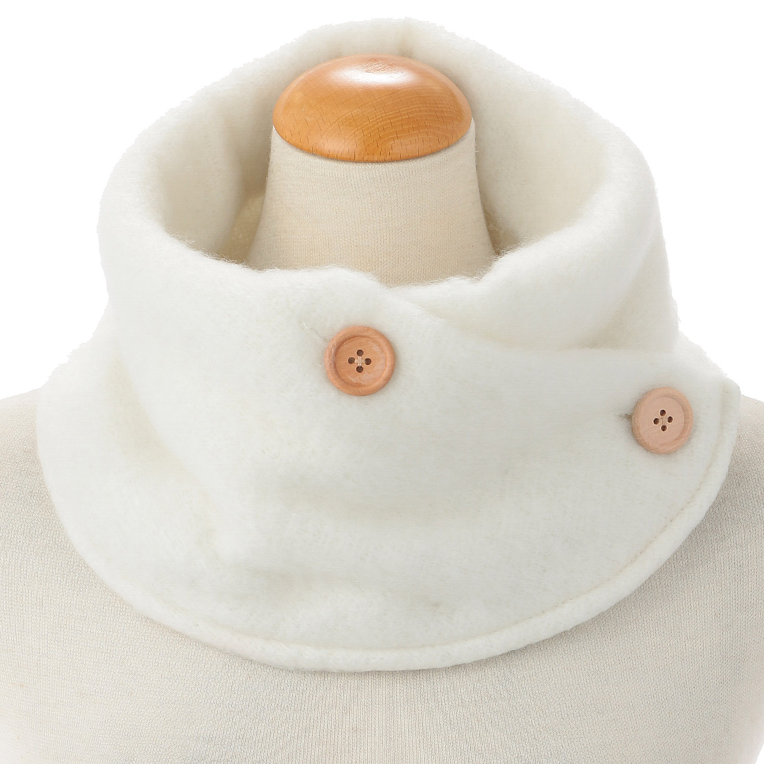 ボリュームネックウォーマー 無地 - 画像3