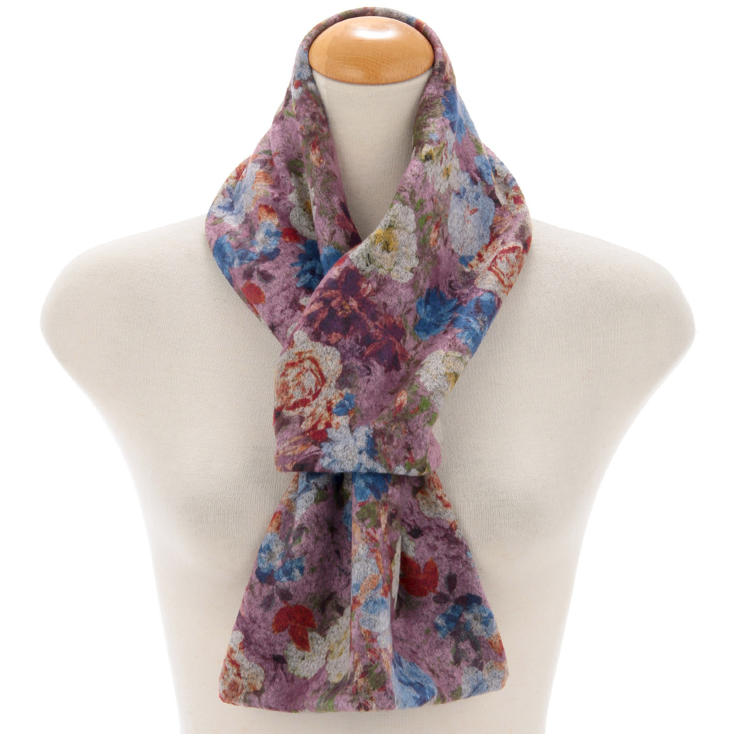 日本製 フラワー柄差込マフラー - 画像3