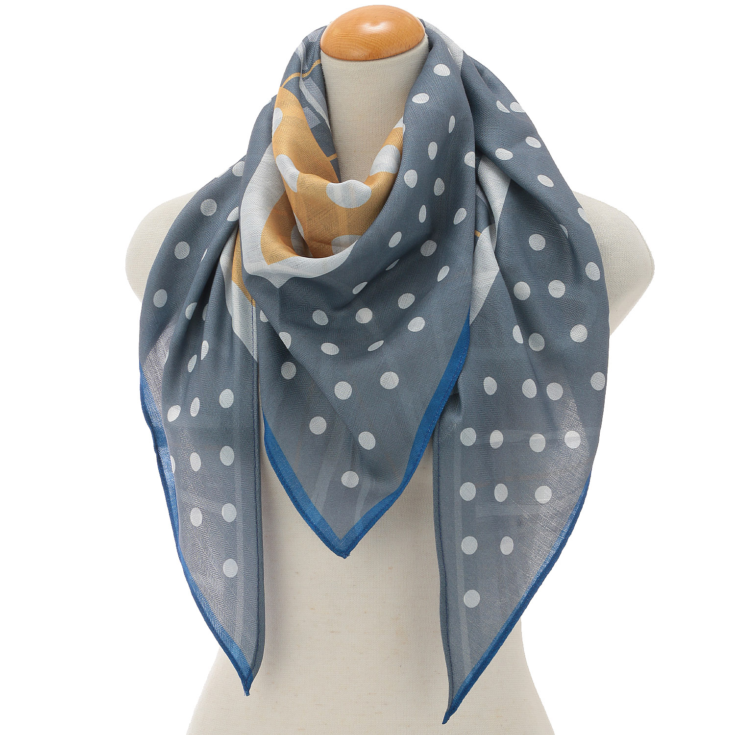 両面プリント三角スカーフ マルチ