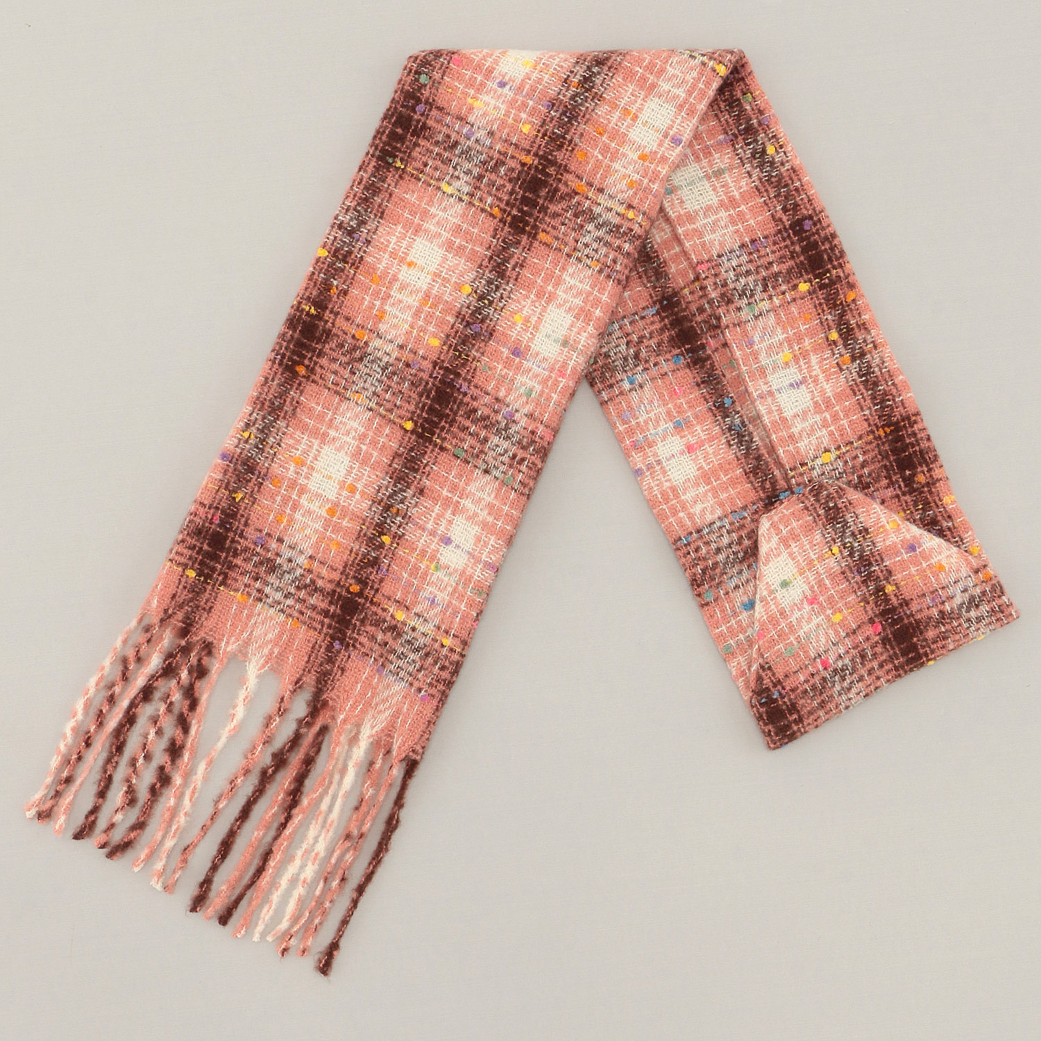 カラフルモール入りショートマフラー - 画像5