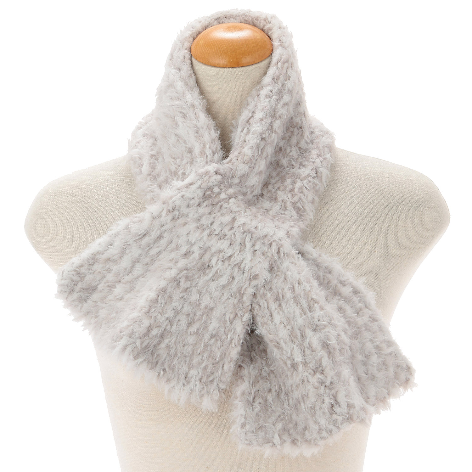 フェザーヤーンMIXカラークロスマフラー