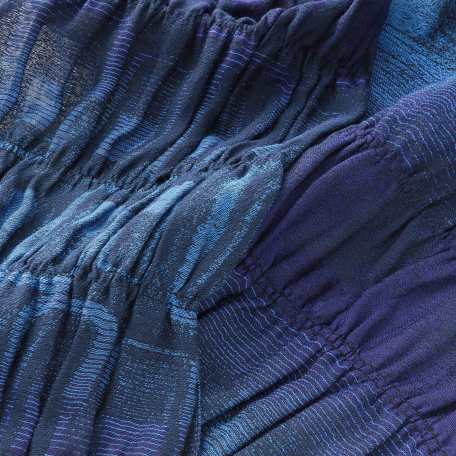 イタリア製 グラデーションシャーリングストール - 画像6