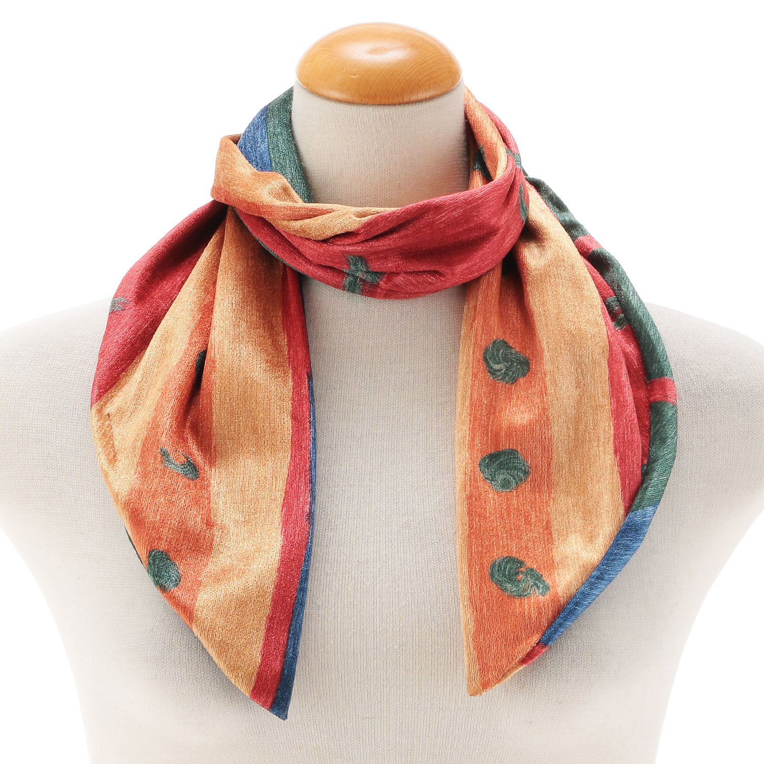 イタリア製 プリント剣先マフラー