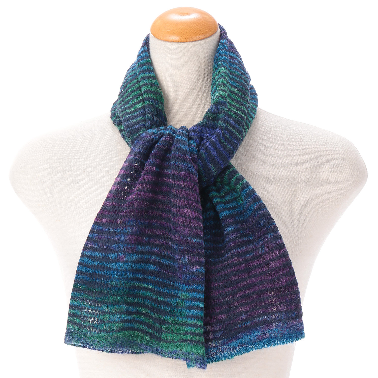 日本製 かすりショートマフラー - 画像4