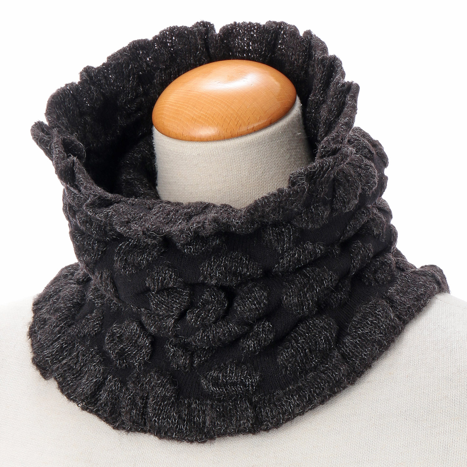 日本製 水玉ネックウォーマ― - 画像2