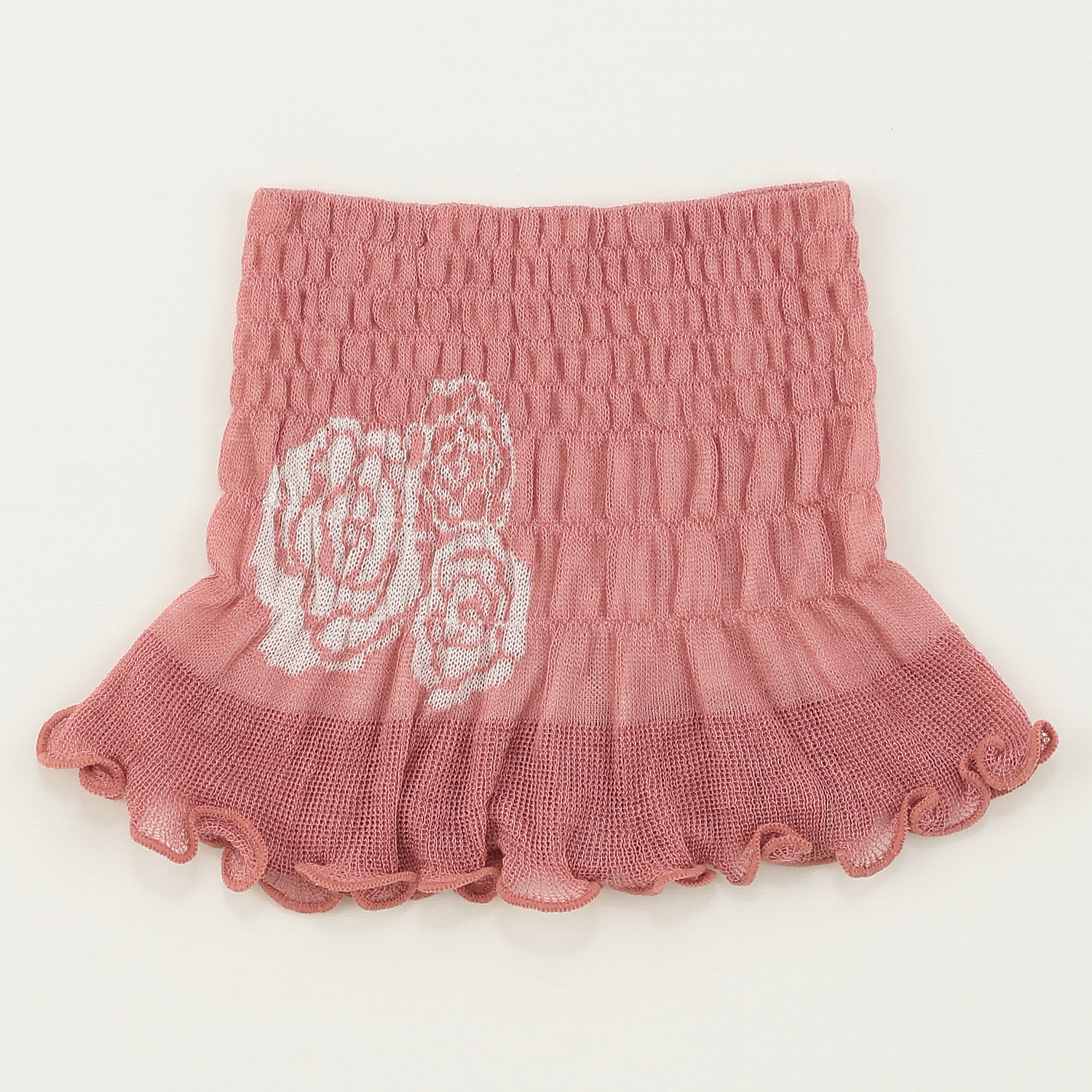 日本製 ネックカバー バラ柄 秋冬素材 - 画像5