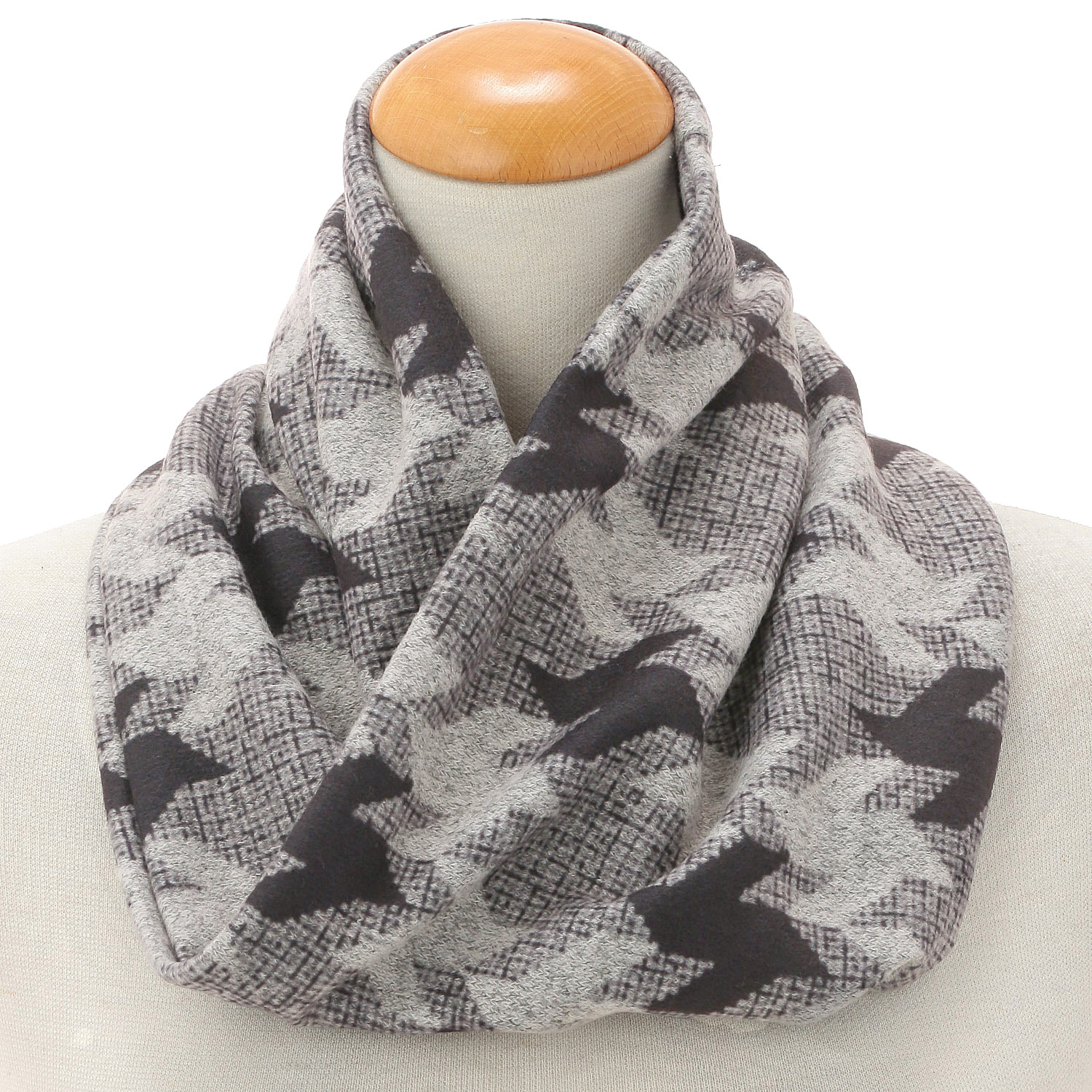 幾何学柄スヌード - 画像1