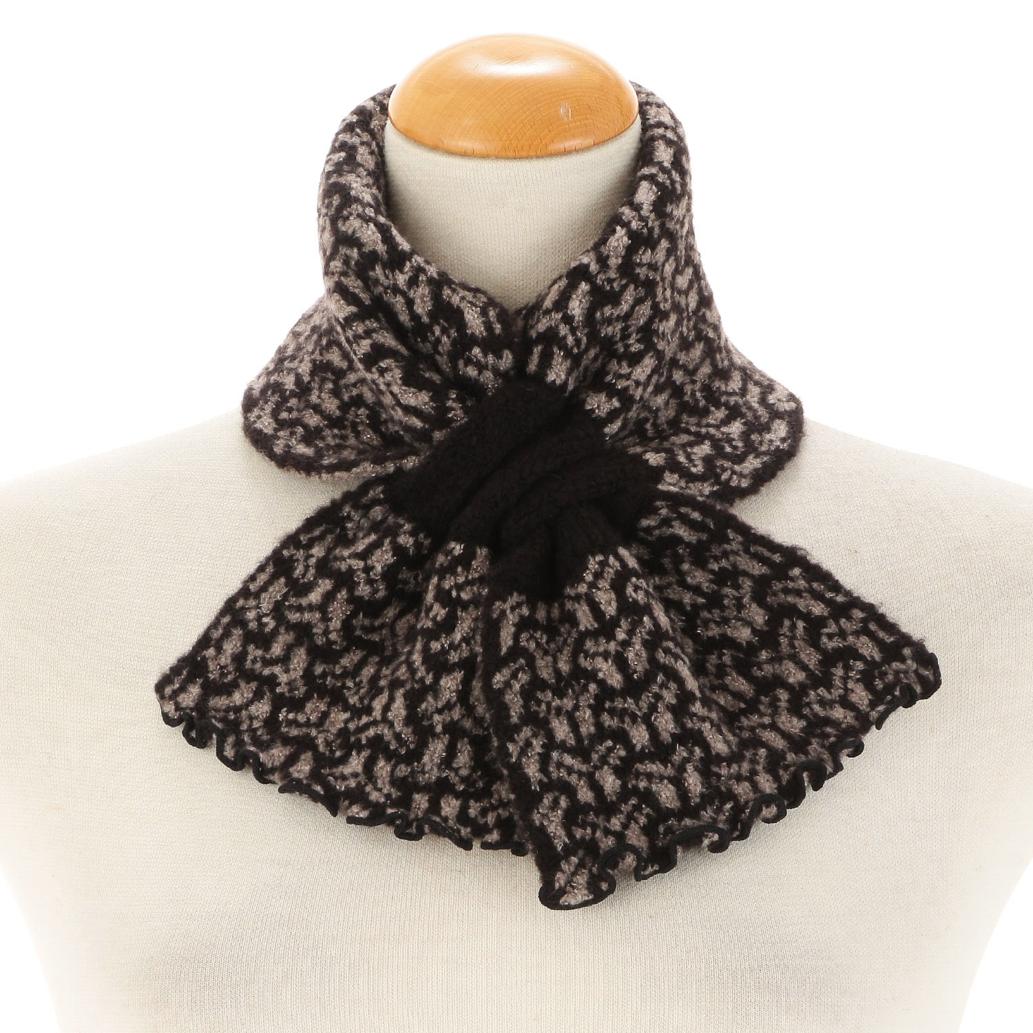 日本製 差し込みマフラー 組亀甲柄