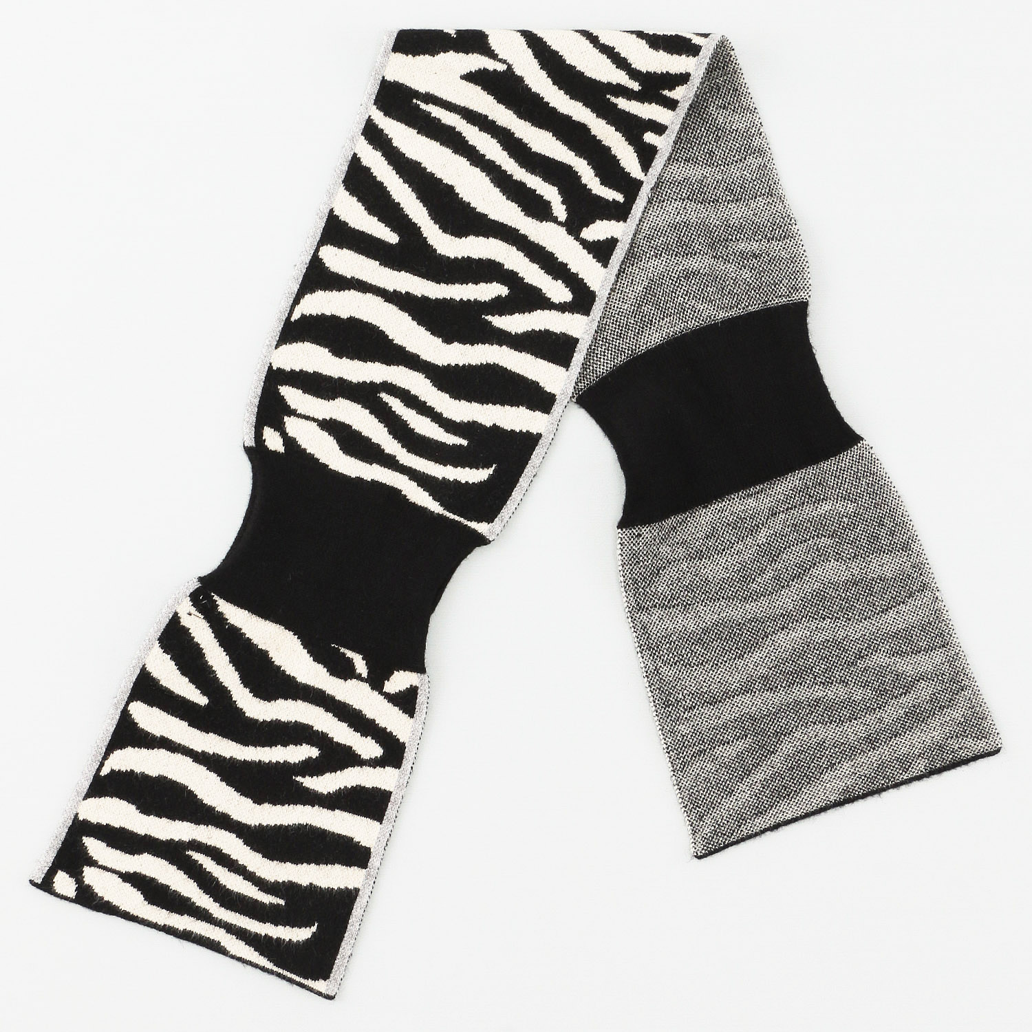 ニット差込みマフラー ゼブラ - 画像4