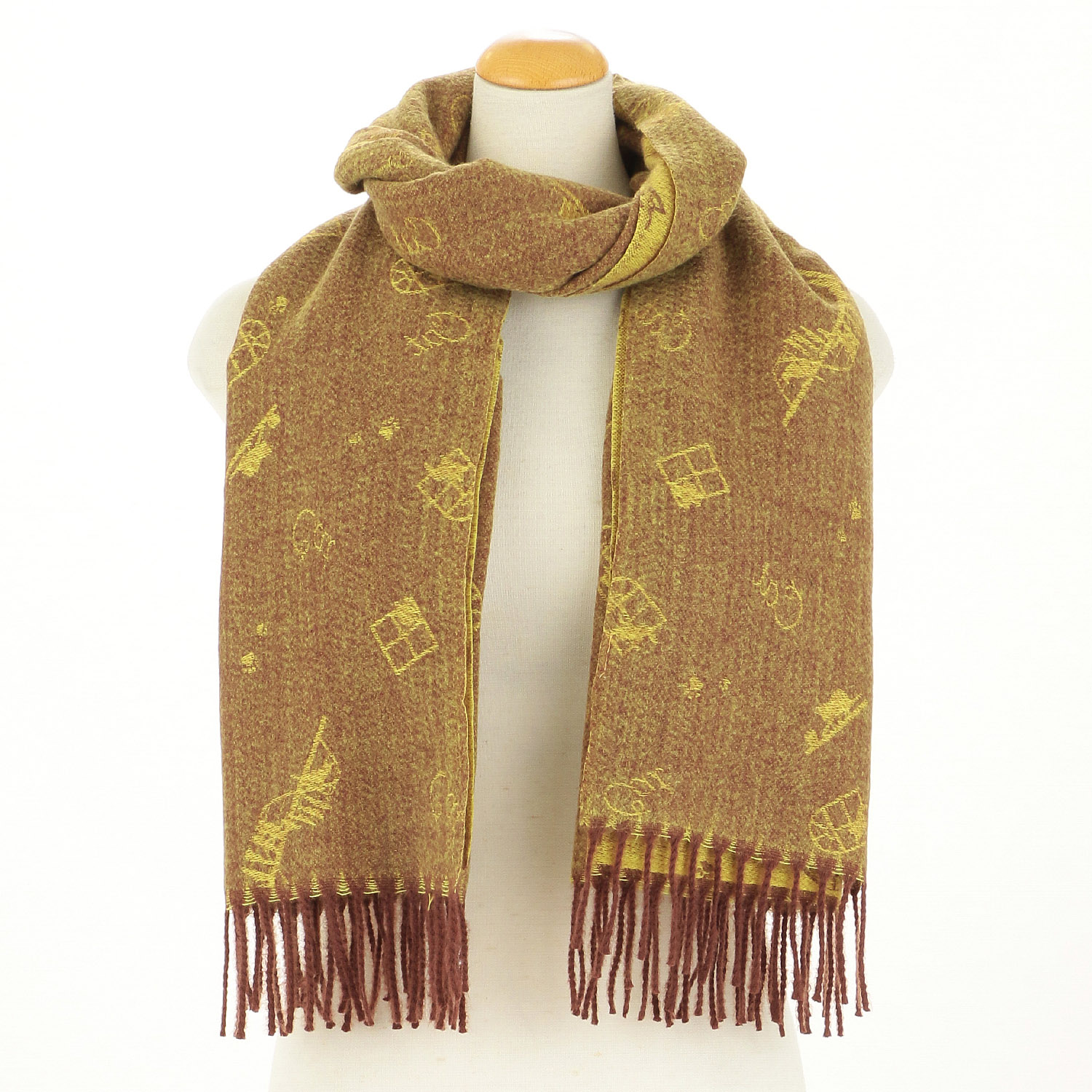 ジャガード大判ストール マルチ猫 - 画像5