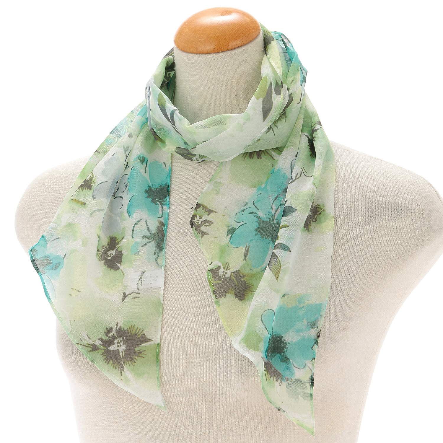 花柄剣先ストール