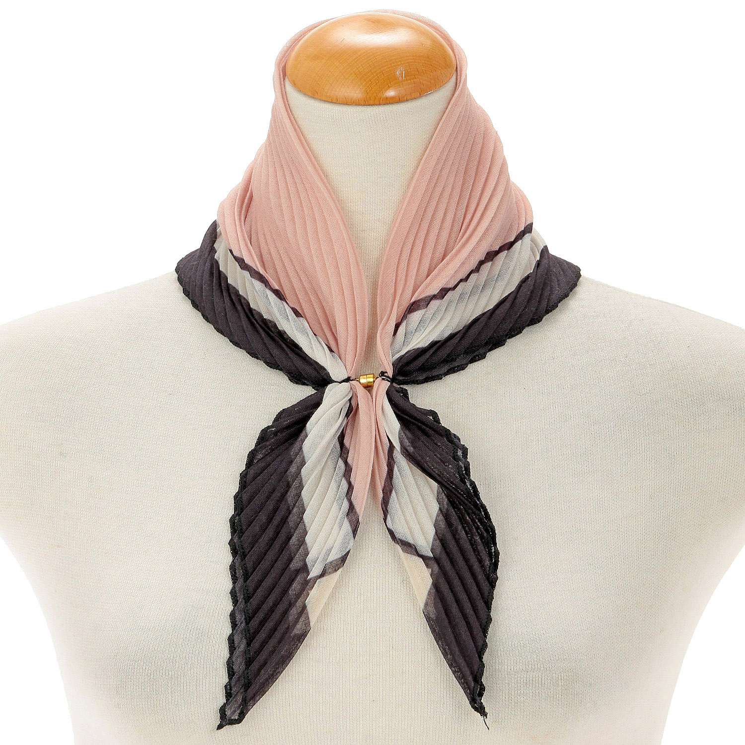 プリーツエッジライン マグネット付きスカーフ - 画像1