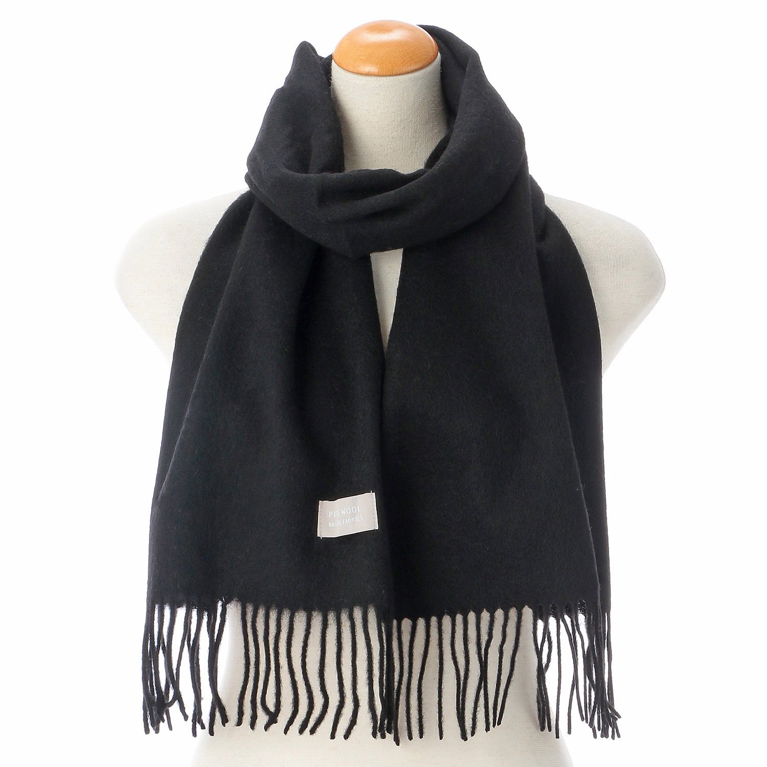 【グレー、モカブラウン終了】ウォッシャブルウール無地マフラ－ - 画像3