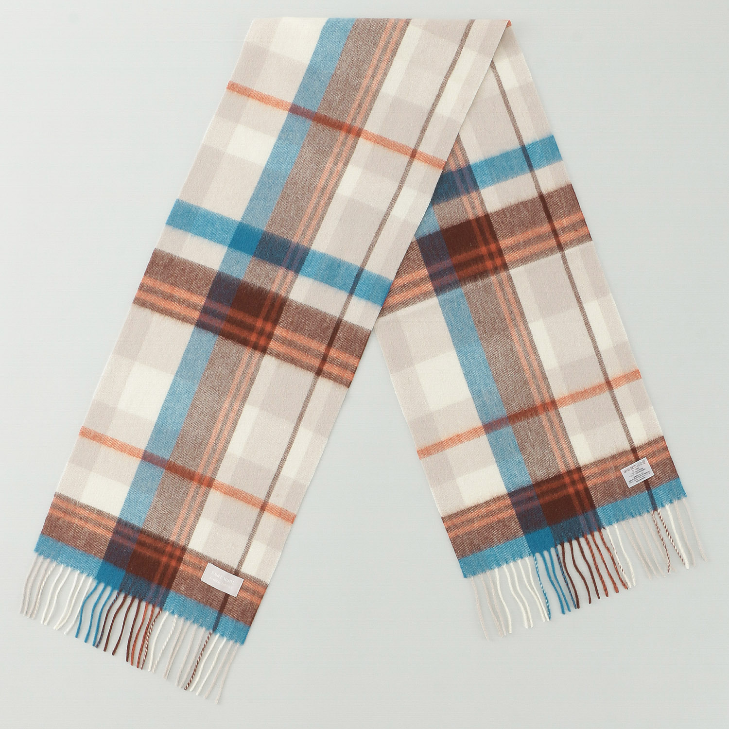 ウォッシャブルチェックウールマフラ－ - 画像7