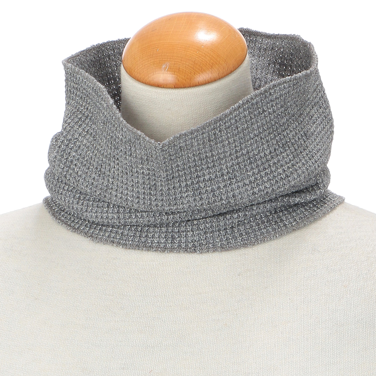ラメワッフルネックウォーマー - 画像1