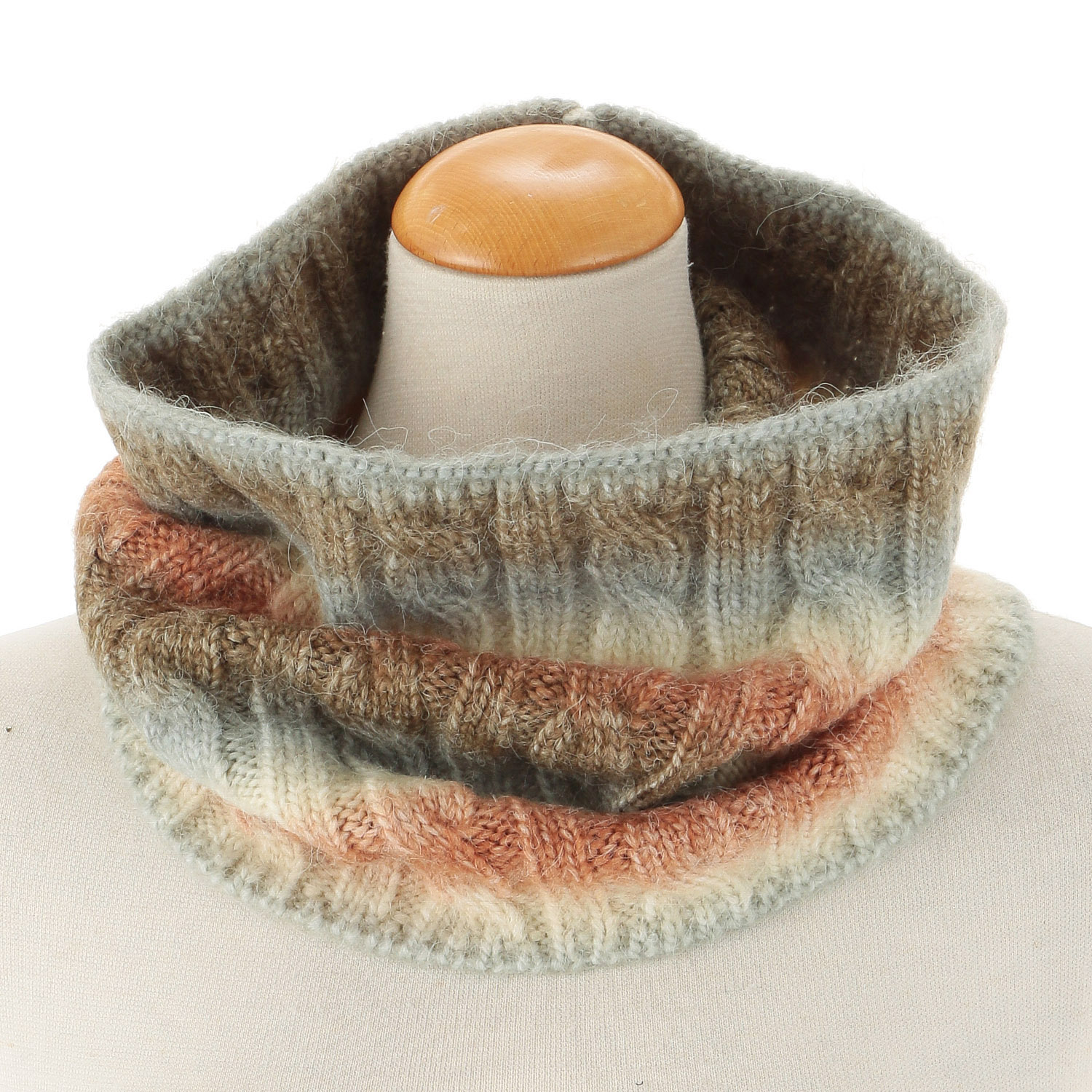 グラデニットケーブルネックウォーマー - 画像4