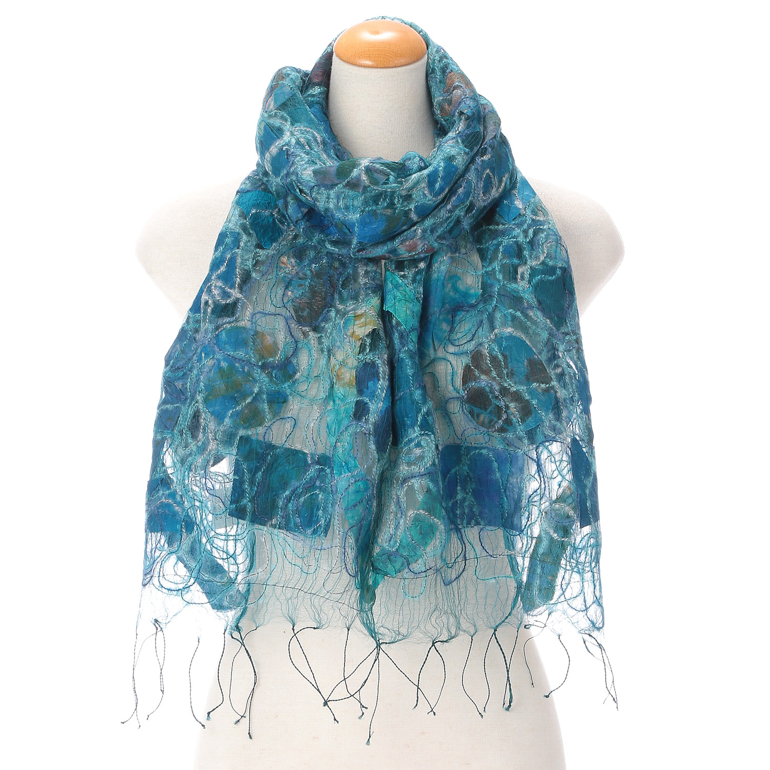 インド製 シルクサンドストール - 画像6