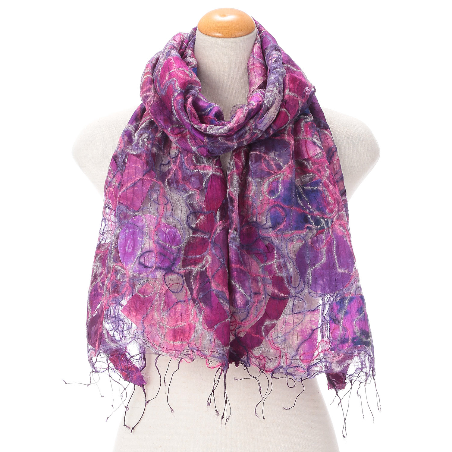 インド製 シルクサンドストール - 画像7