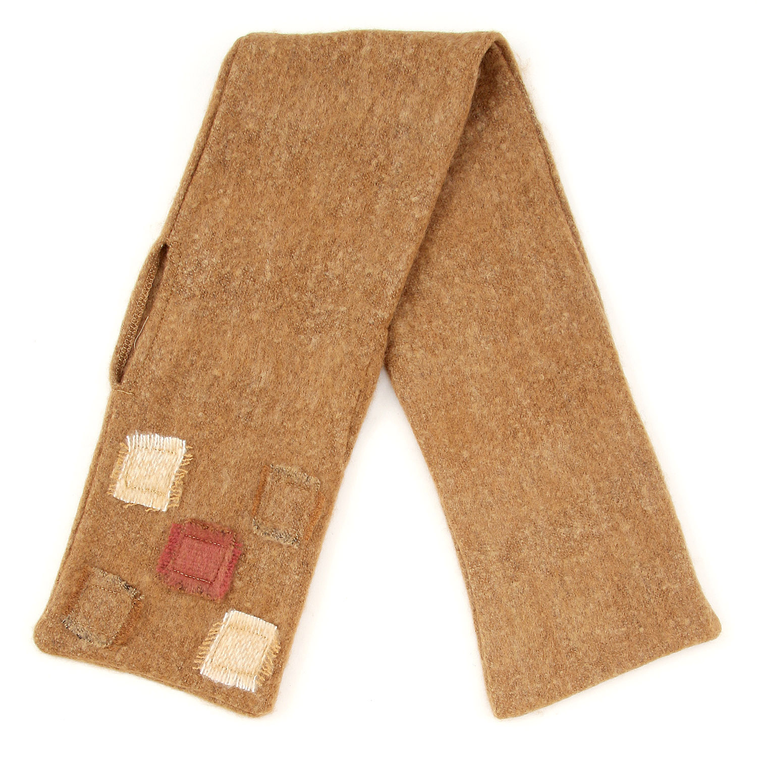 【イエロー在庫限り】インド製 差込みマフラー ブロックパッチ - 画像4