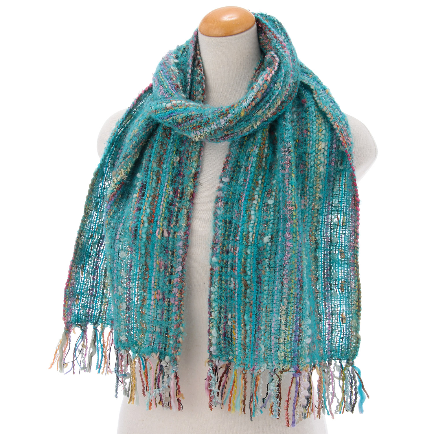 【レッド終了】インド製 ウール混マフラー - 画像4