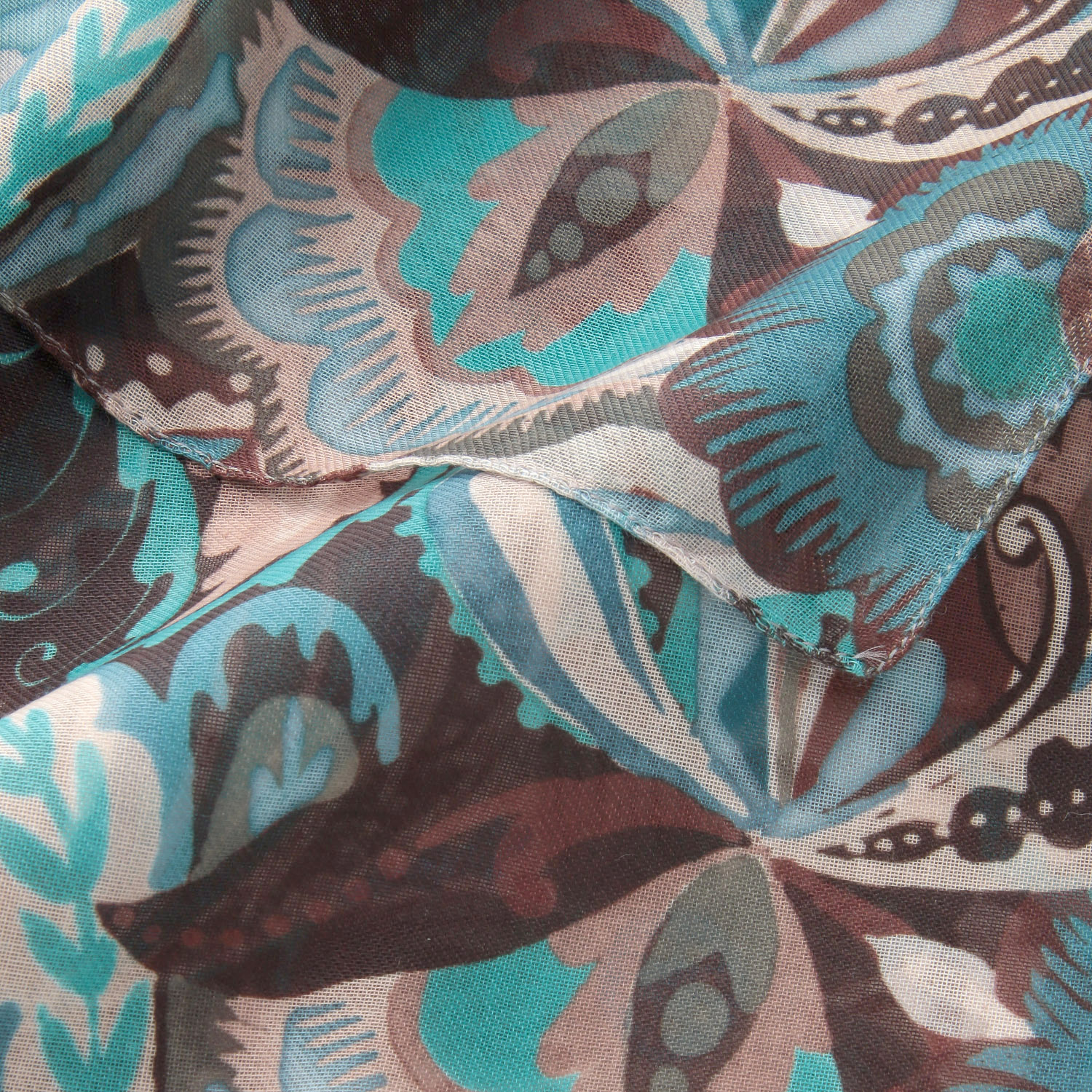 イタリア製 大花柄ストール - 画像4