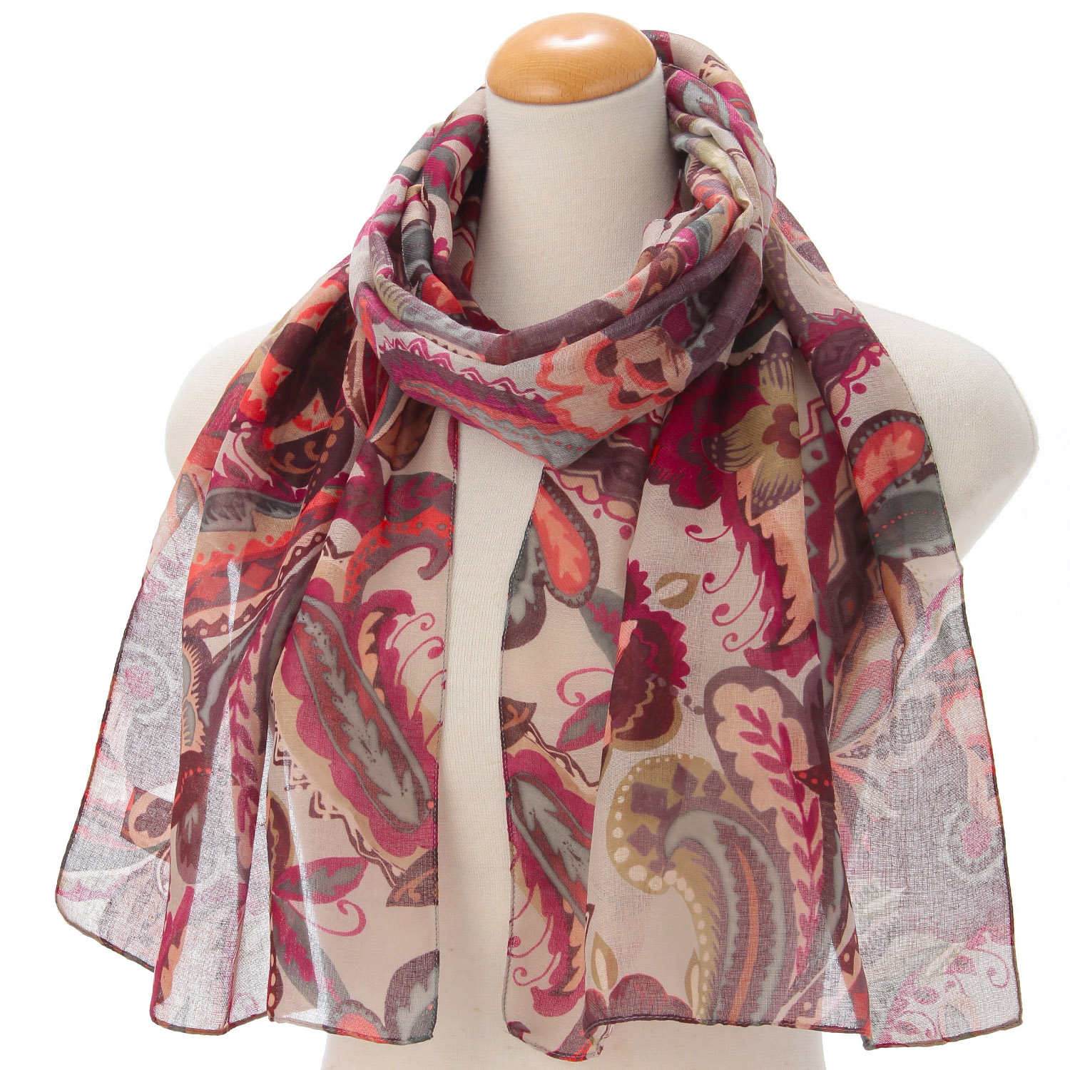 イタリア製 大花柄ストール