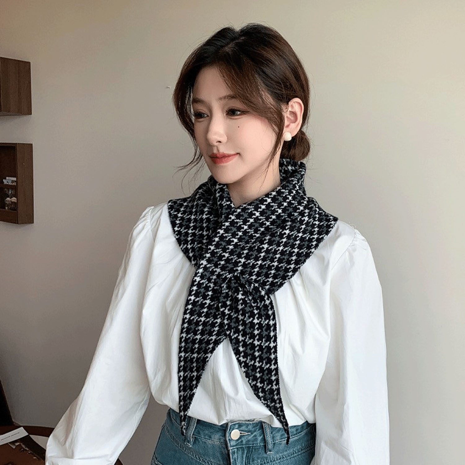 柄物細マフラー - 画像5