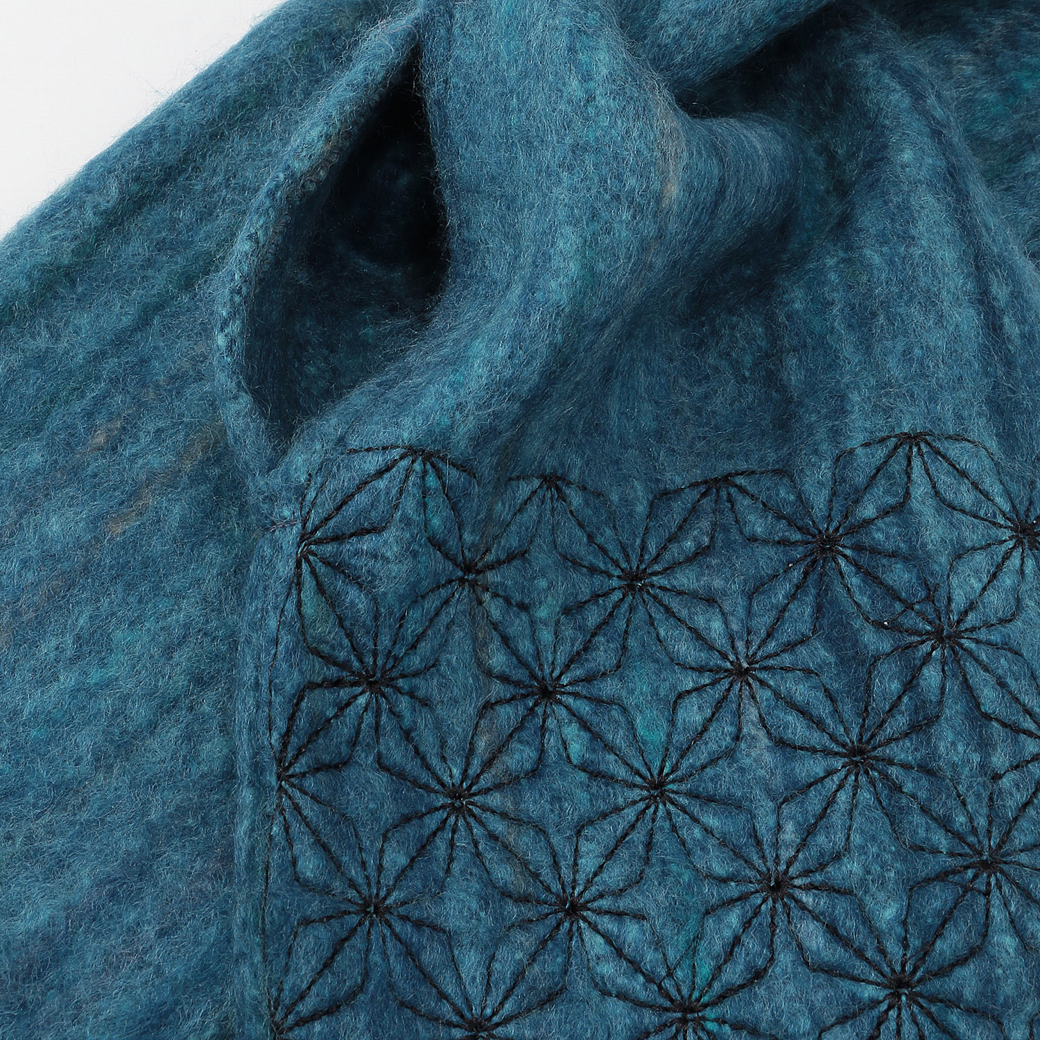 インド製 刺繍差込みマフラー 麻の葉 - 画像6