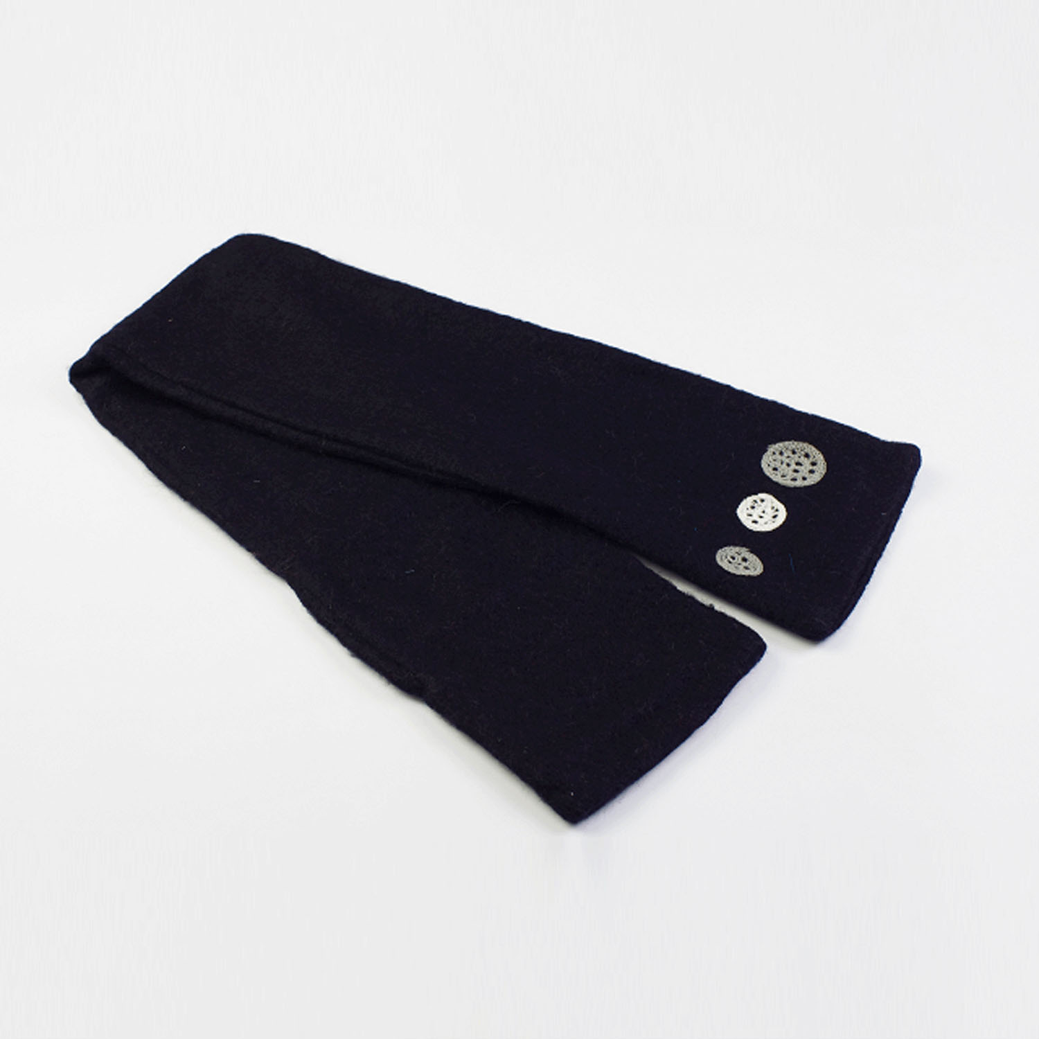 インド製 差し込み刺繍マフラー ドット - 画像4