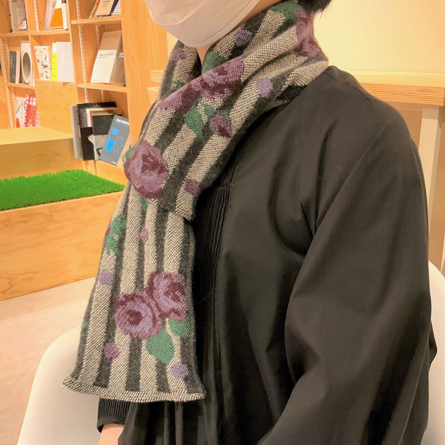 ラシクモア ストライプローズ プチマフラー - 画像6