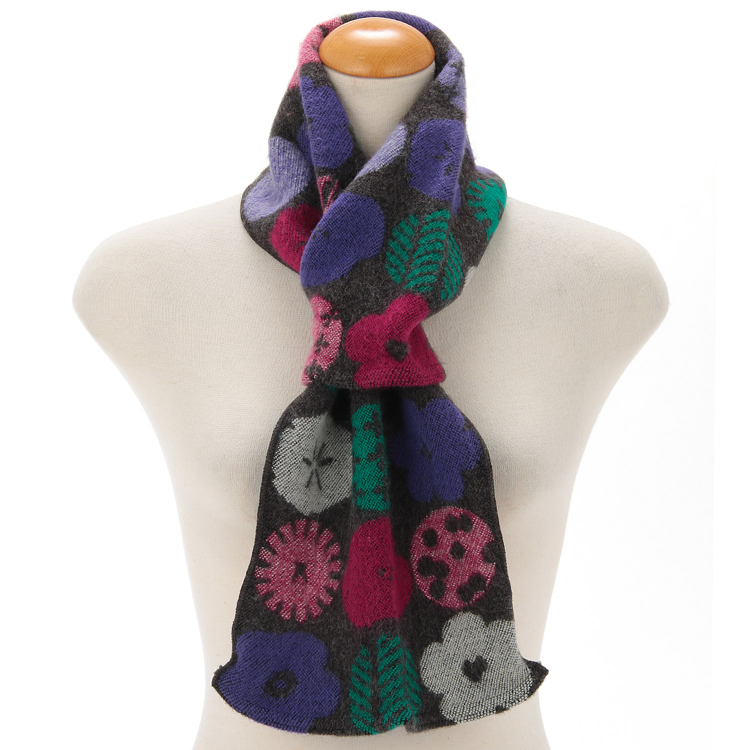 【ピンク終了】ラシクモア サークルフラワープチマフラー - 画像1