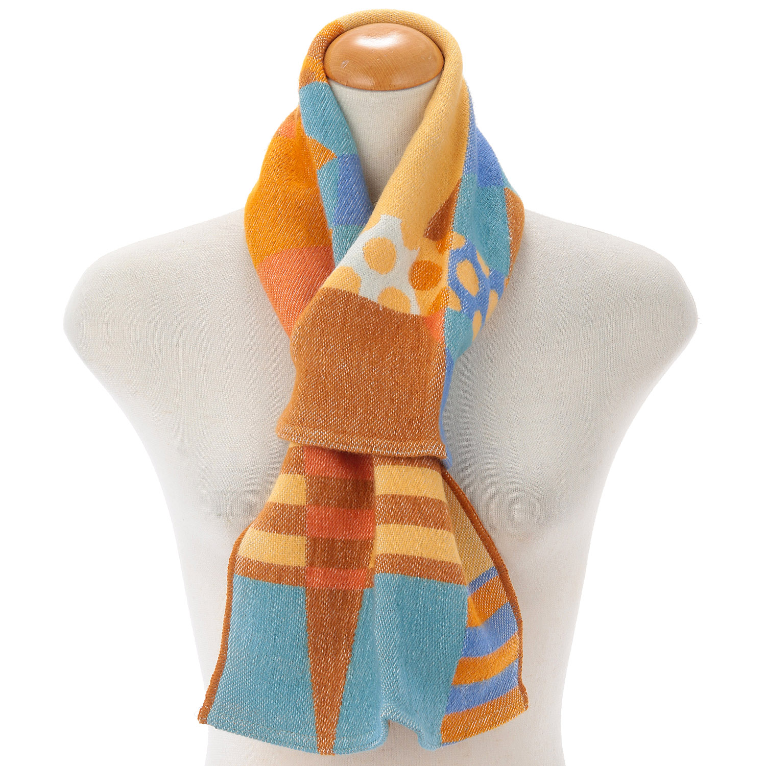 ラシクモア ミックスパターンプチマフラー