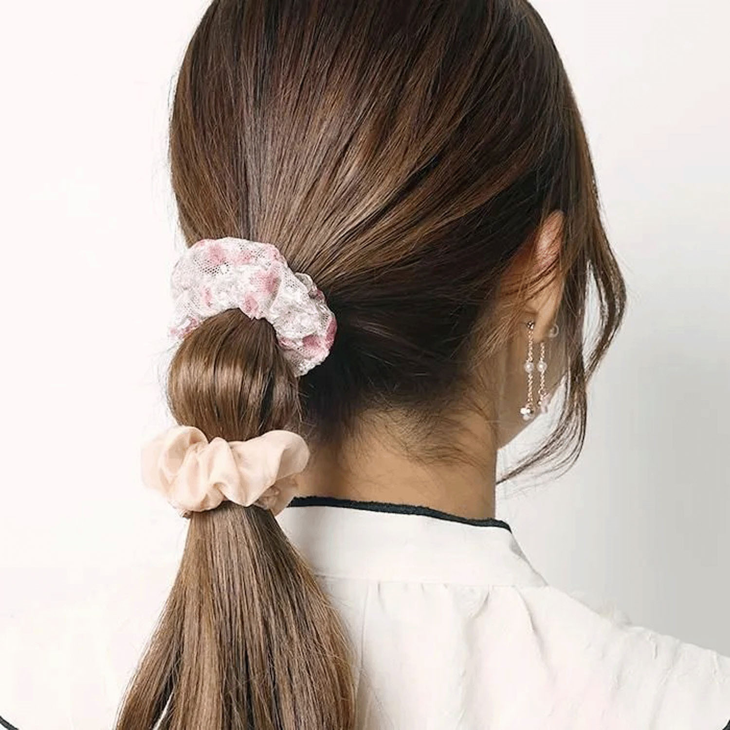 桜×シフォン2本セットシュシュ - 画像1