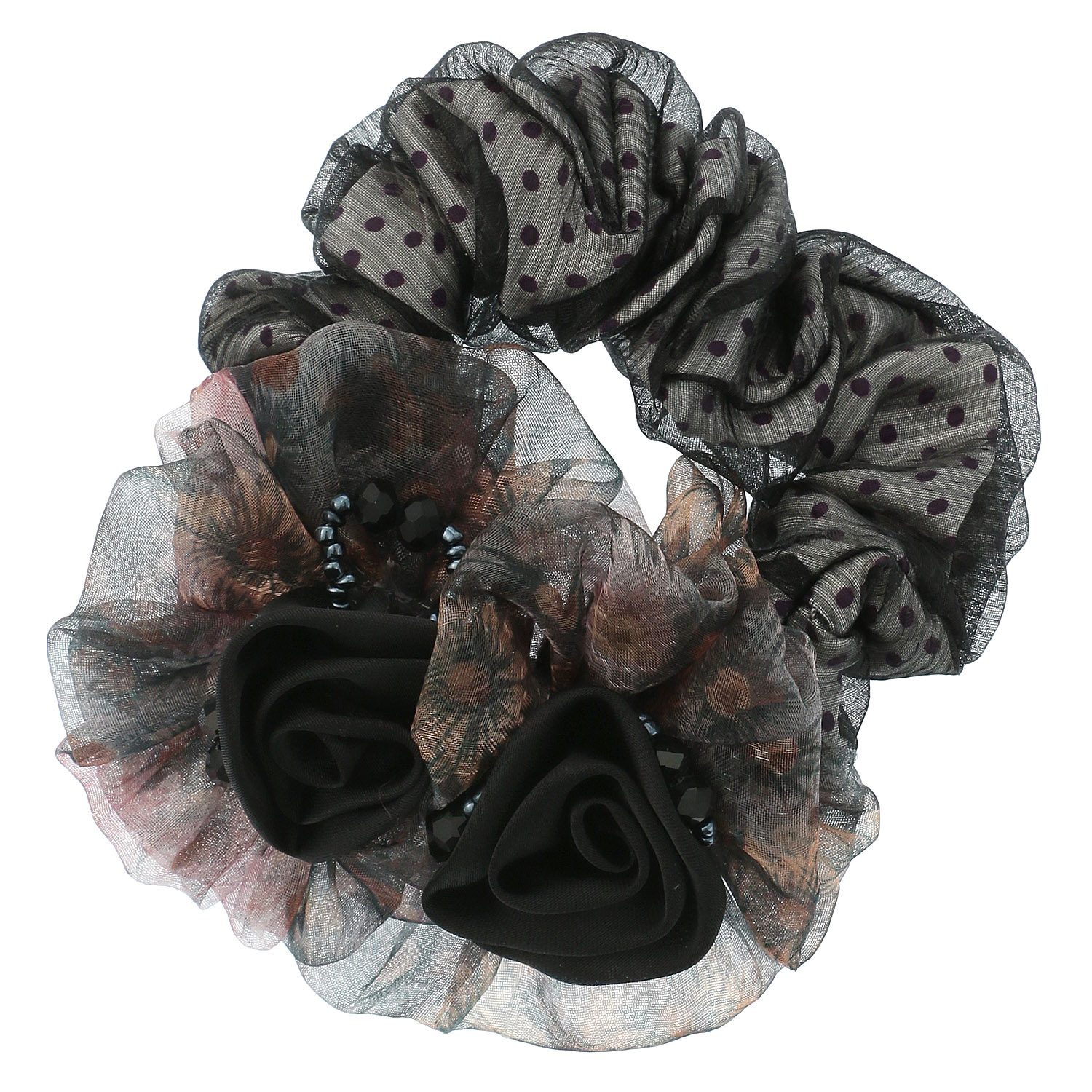 薔薇付きシュシュ - 画像2