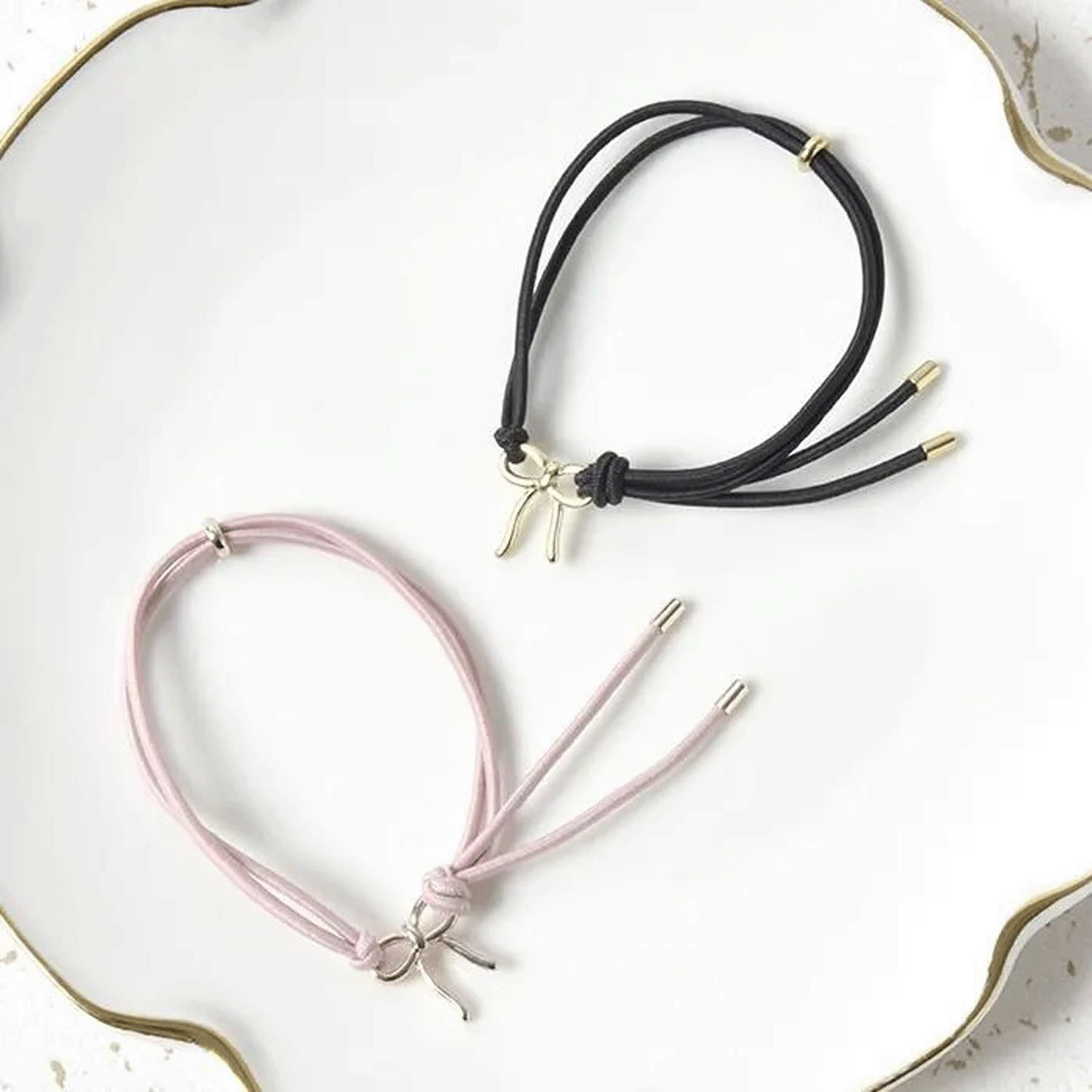 静電気軽減ヘアブレスレット リボン - 画像2
