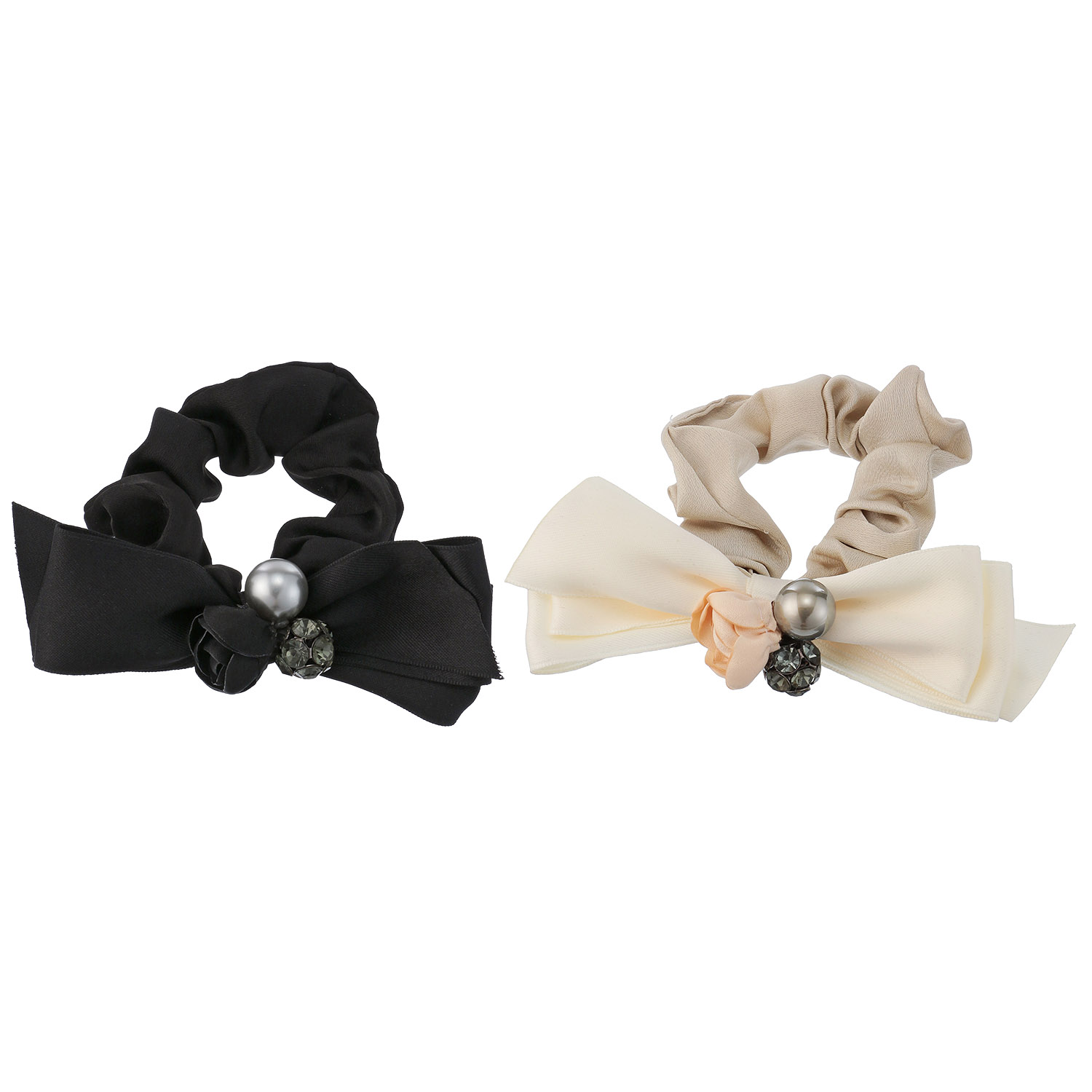 パール付リボンシュシュ - 画像1