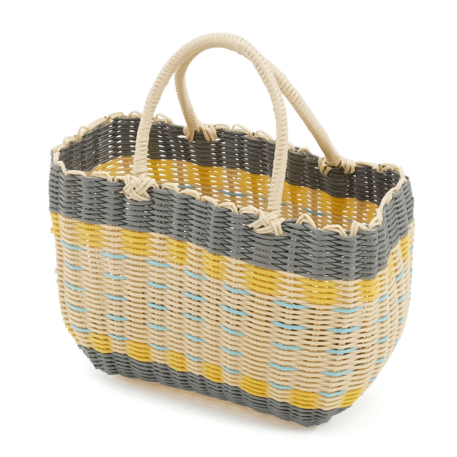 色の組み合わせが楽しいレジャーにぴったりなパーチャスバッグ - 画像17