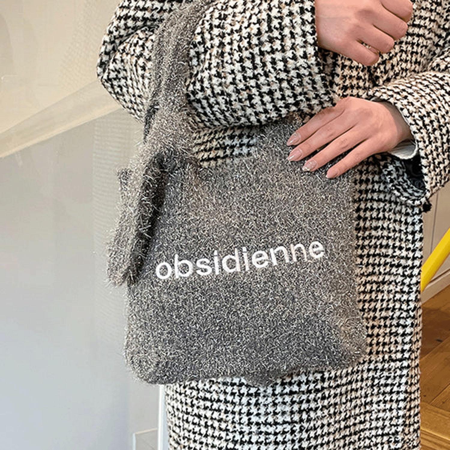 【メーカー終了】ジェムラメシャギーロゴバッグ （Finissage） - 画像3