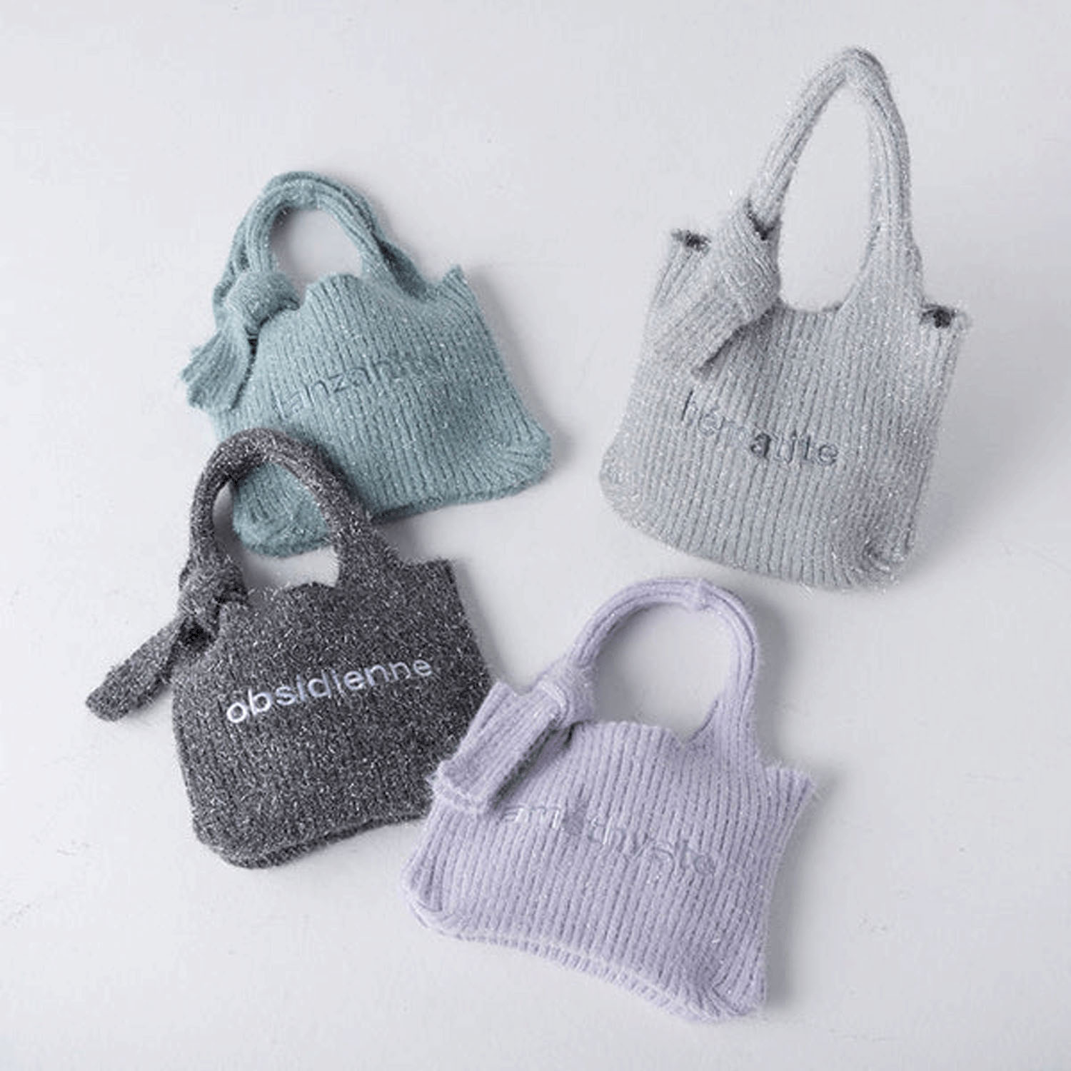 【メーカー終了】ジェムラメシャギーロゴバッグ （Finissage） - 画像1