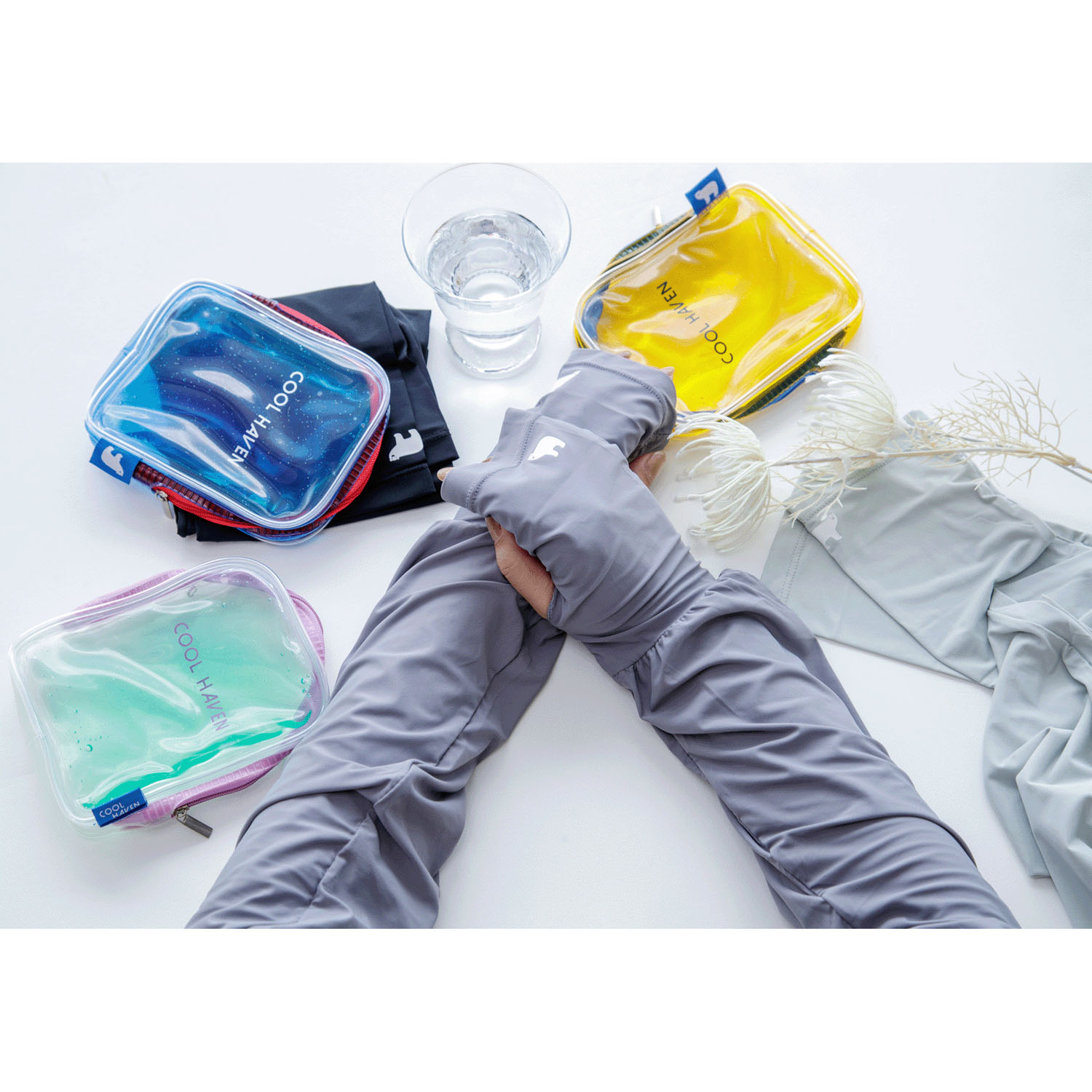 クールヘイヴン ジェルポーチ付アームカバー