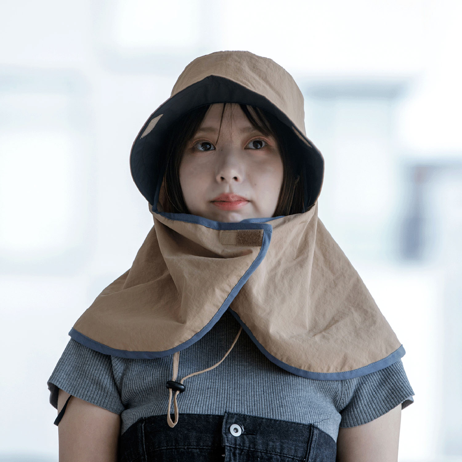 ヴェールナ 撥水タレつば広ハット - 画像11