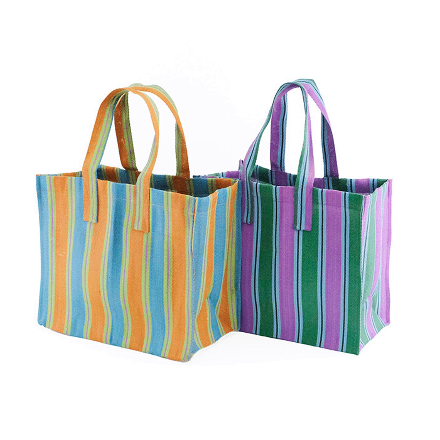 アウトドアシーンにもおすすめ サニーストライプのトートバッグS - 画像1