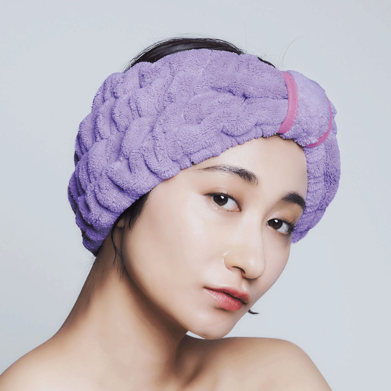 BEAULy クイックドライヘアターバン short Purple - 画像6