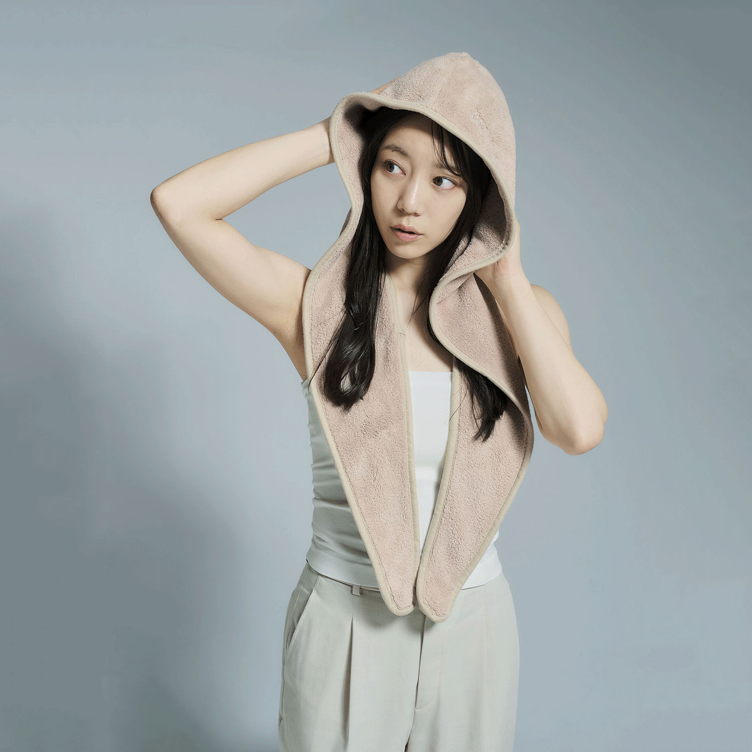 BEAULy クイックドライヘアターバン Milk Tea - 画像5