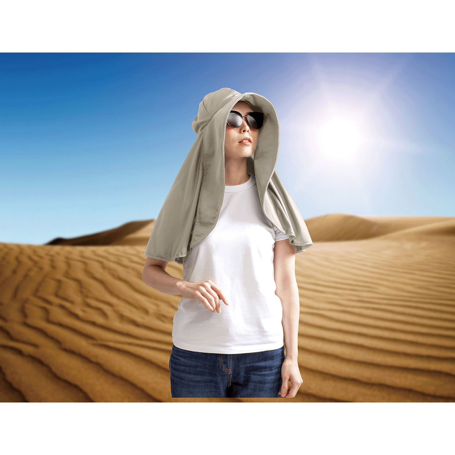 UVプロテクトフレアハット シャイン グレージュ - 画像10