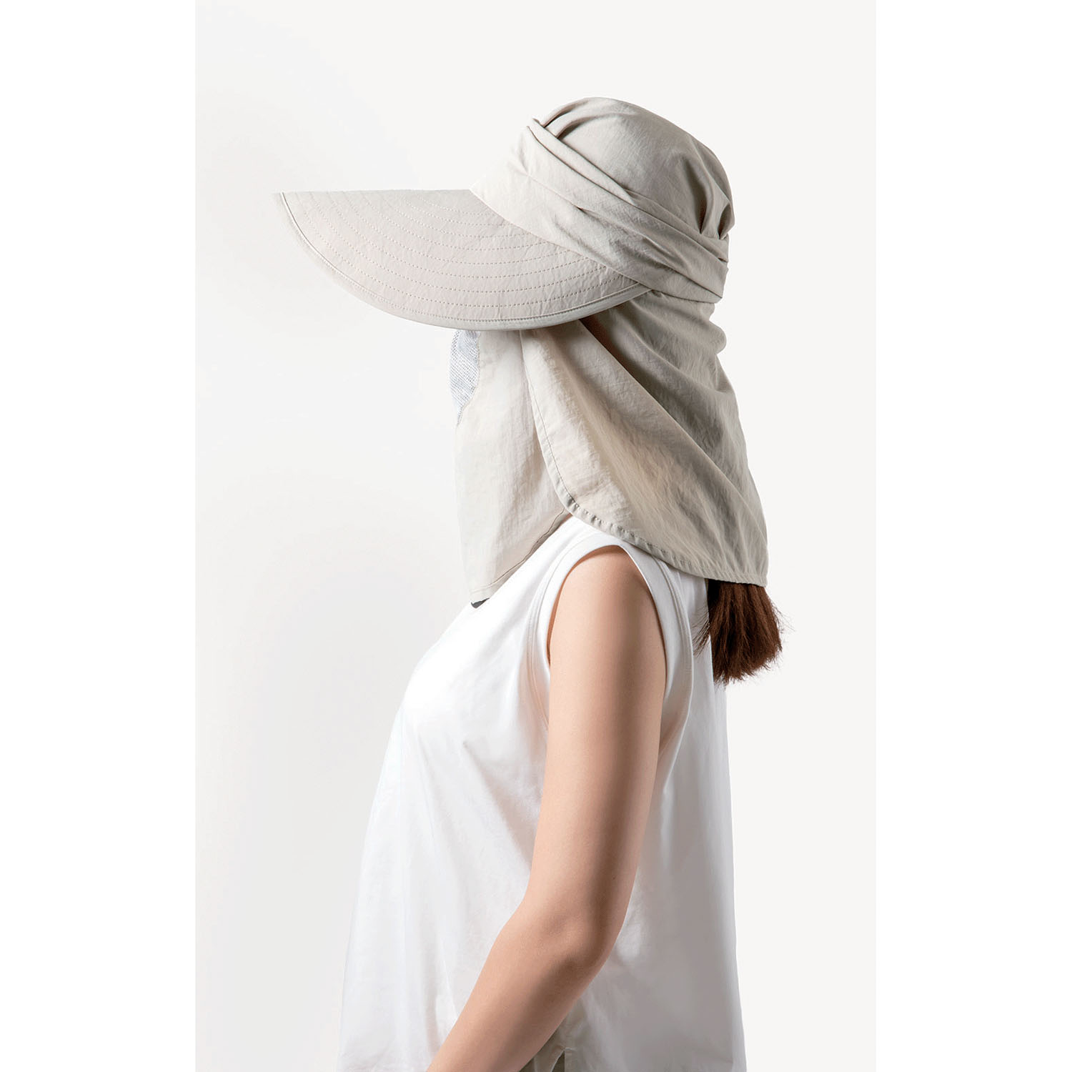 UVプロテクトシェードハット シャイン グレージュ - 画像3