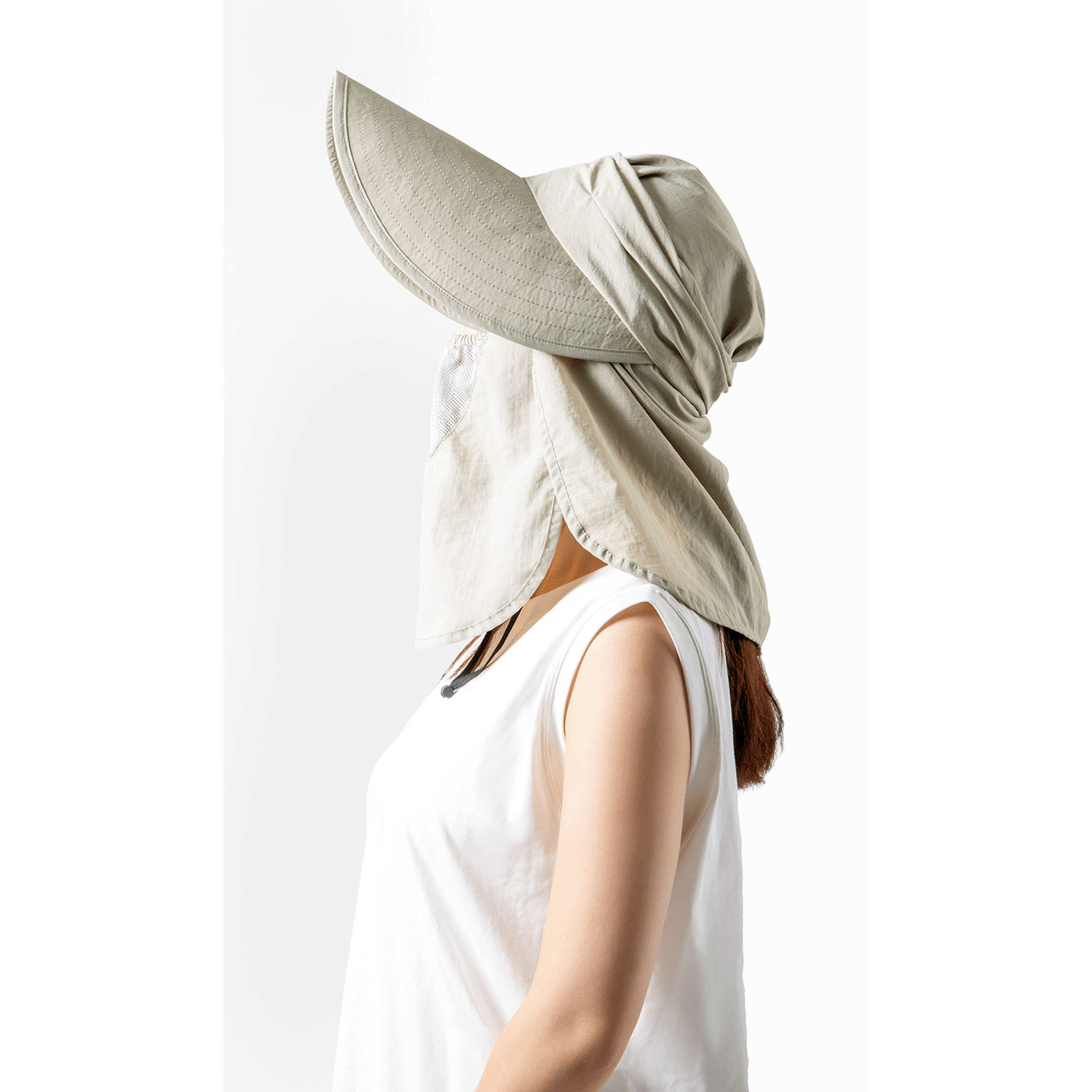 UVプロテクトシェードハット シャイン グレージュ - 画像4